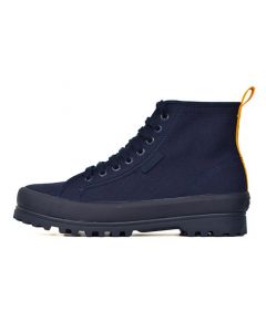 Superga 2341 Alpina Tape Lettering Boot Youth Navy Yellow
