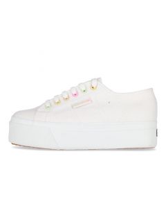 Superga 2750 Rainbow Detailed Sneaker Womens White Candy