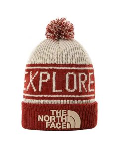 The North Face Pom Beanie Brick House Red Flax
