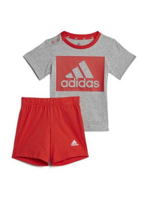 Shop adidas Performance Essentials Tee and Shorts Set Kids Grey Red at Studio 88 Online