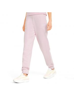 Shop Puma Essentials+ Embroidery Womens Pants Chalk Pink at Studio 88 Online