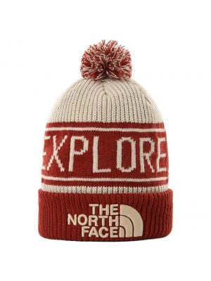 Shop The North Face Pom Beanie Brick House Red Flax at Studio 88 Online
