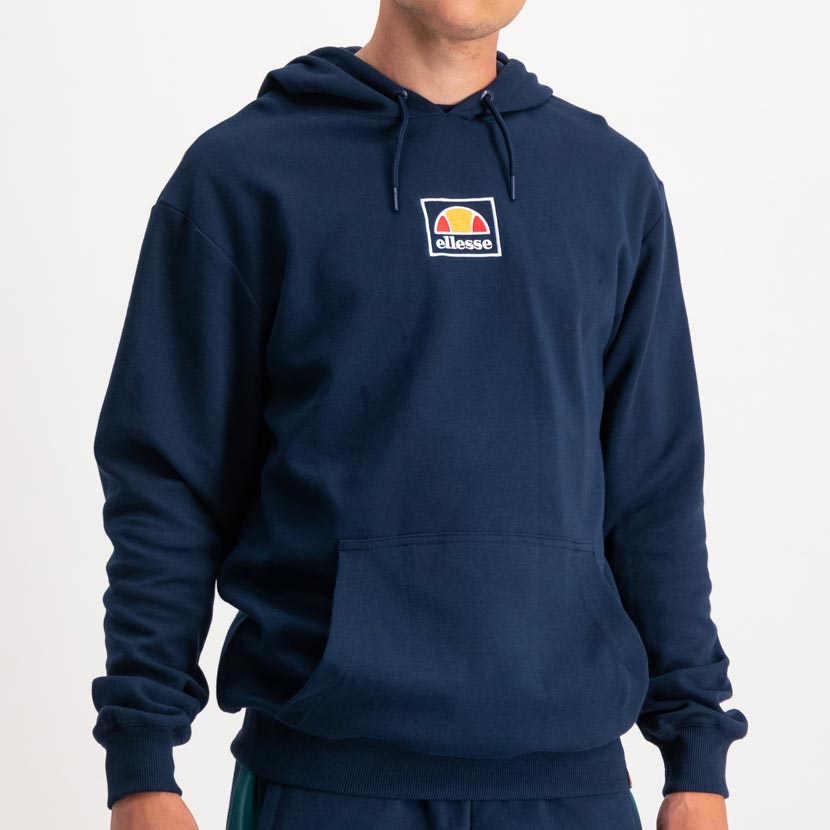 ellesse Core Box Embroidered Pullover Hoodie Mens Dress Blue