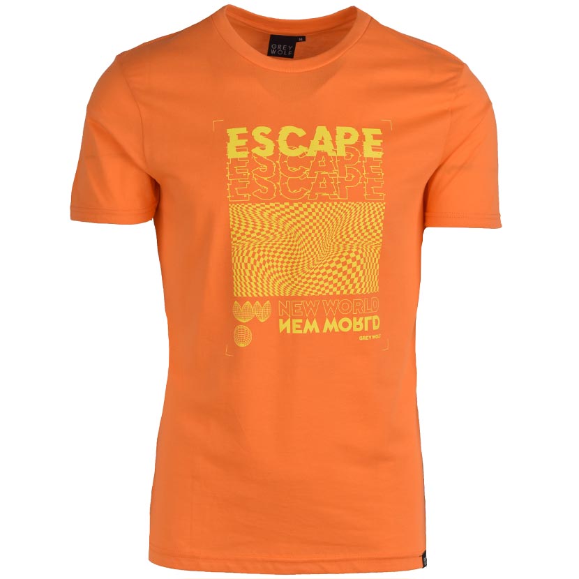 Grey Wolf Escape T-shirt Mens Vibrant Orange