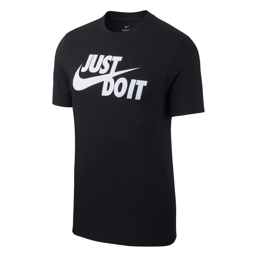 Nike Sportswear Just Do It Swoosh T-shirt Mens Black White