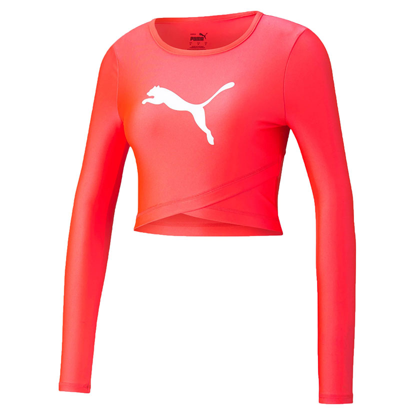 Puma Sports Long Sleeve Cropped T-shirt Womens Sunblaze