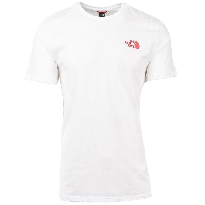 The North Face Short Sleeve T-shirt White Black Red