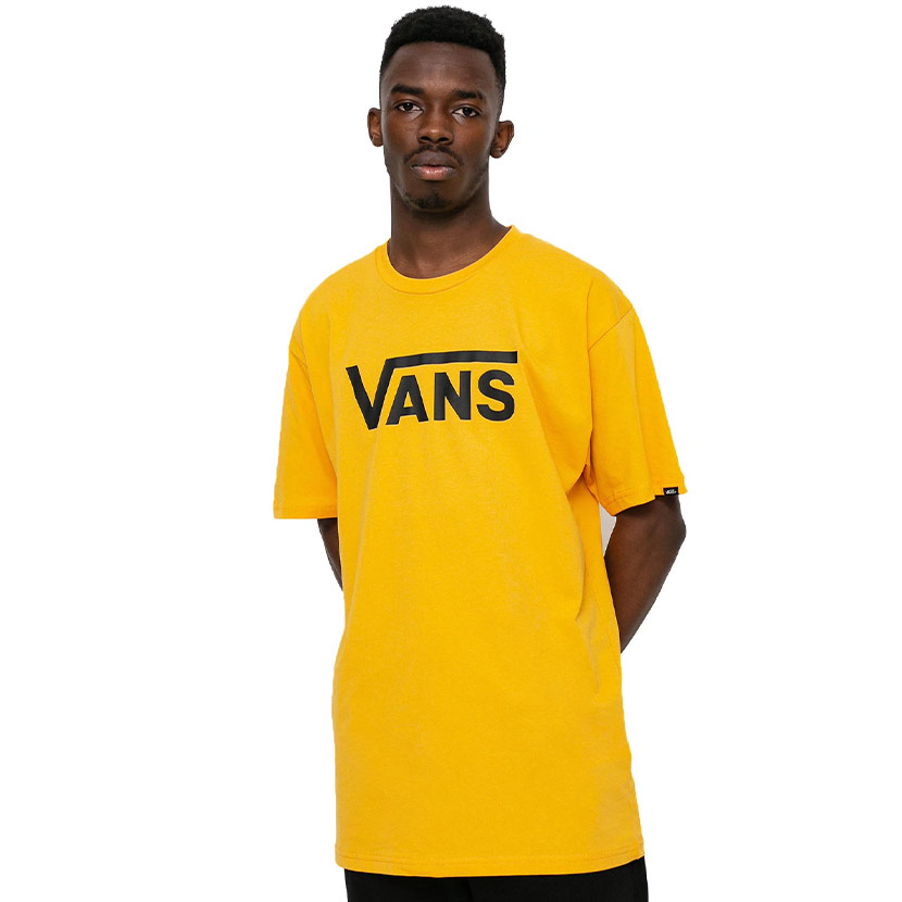 Vans Classic T-shirt Mens Classic Golden Glow Black